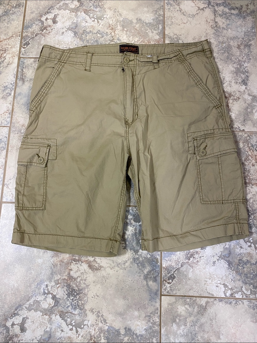 Casual Cargo Shorts in Light Olive by Wear First